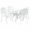 vidaXL Garden Dining Set 5 pcs White Aluminium