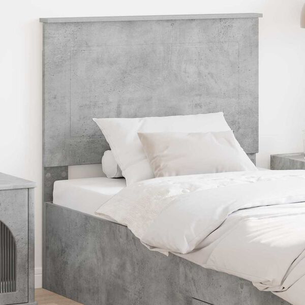 vidaXL Headboard with Headboard Concrete Grey 75 cm Engineered Wood