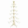 vidaXL Metal Christmas Tree with Stand Gold 180 cm Powder-coated steel