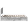 vidaXL Storage Bed Concrete Grey 150 x 200 cm Engineered Wood