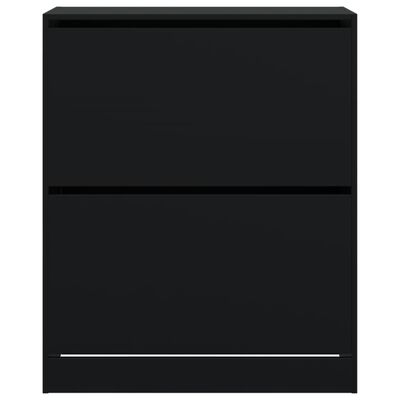 vidaXL Shoe Cabinet Black 80x34x96.5 cm Engineered Wood