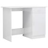 vidaXL Desk | High gloss white | Engineered wood | Standard | Desk | Rectangular