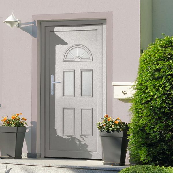 vidaXL Front Door White 88x208 cm PVC