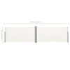vidaXL Retractable Side Awning 160x600 cm Cream