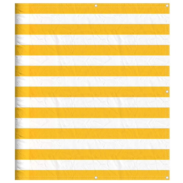 vidaXL Balcony Screen Yellow and White Stripe 120x800 cm