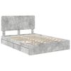 vidaXL Storage Bed Concrete Grey 150 x 200 cm Engineered Wood