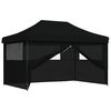 vidaXL Party Tent Folding Black 292 x 440 x 315 cm Oxford Fabric