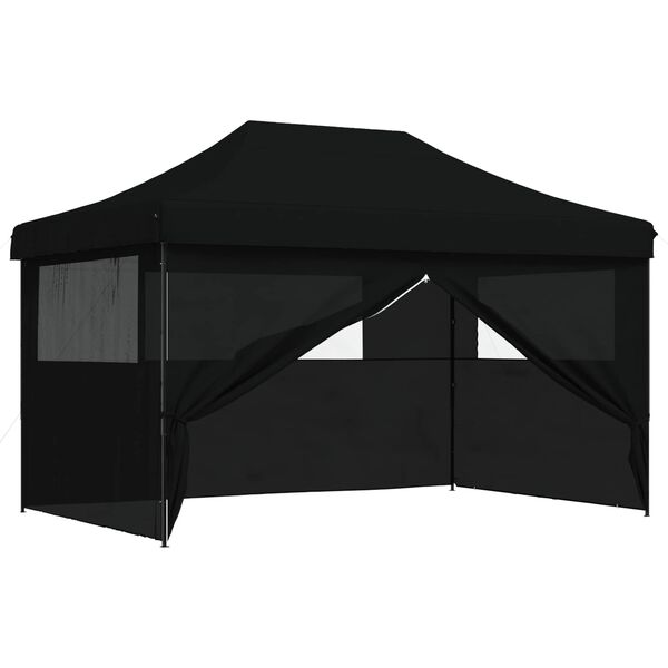 vidaXL Party Tent Folding Black 292 x 440 x 315 cm Oxford Fabric
