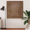 vidaXL Roller Blind with Curtains Manual Brown 140 x 160 cm Bamboo