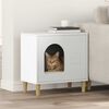 vidaXL Cat House White 51 x 30 x 52 cm Engineered Wood