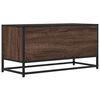 vidaXL TV Cabinet Brown Oak 80x34.5x40 cm Engineered Wood and Metal