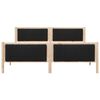 vidaXL Bed frame Brown and black 180 x 200 cm Solid pine wood