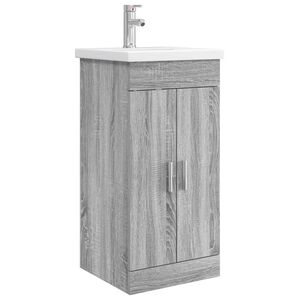 vidaXL Bathroom Vanity with Sink Grey Sonoma 42 x 40 x 84.5 cm