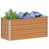 vidaXL Garden Raised Bed Light Brown 100 x 40 x 45 cm Galvanised Steel