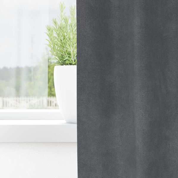 vidaXL Blackout Curtains 2 pcs Light Grey 140 x 260 cm Velvet