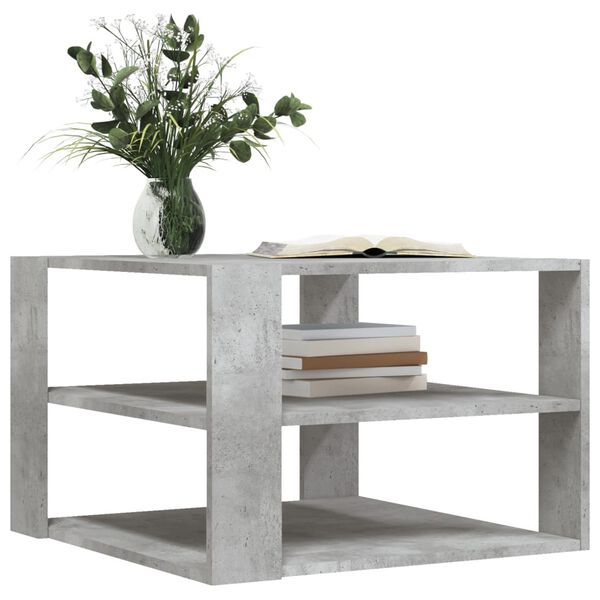 vidaXL Coffee Table Concrete Grey 58x58x40 cm Engineered Wood