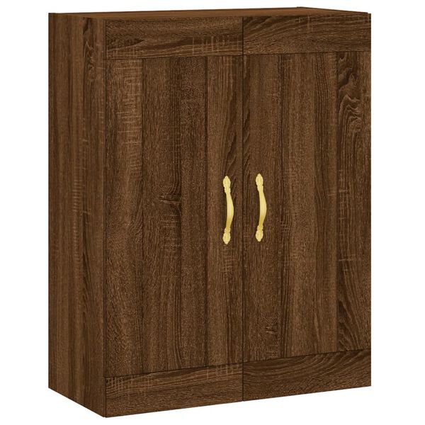 vidaXL Wall Mounted Cabinet Brown Oak 69.5x34x90 cm Engineered Wood