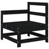 vidaXL Garden Corner Sofas 2 pcs Black Solid Wood Pine