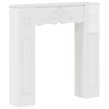 vidaXL Fireplace Surround High Gloss White 102 x 20 x 102 cm