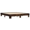 vidaXL Bed Frame without Mattress Smoked Oak 200x200 cm