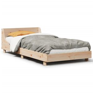 vidaXL Bed Frame without Mattress 100x200 cm Solid Wood Pine