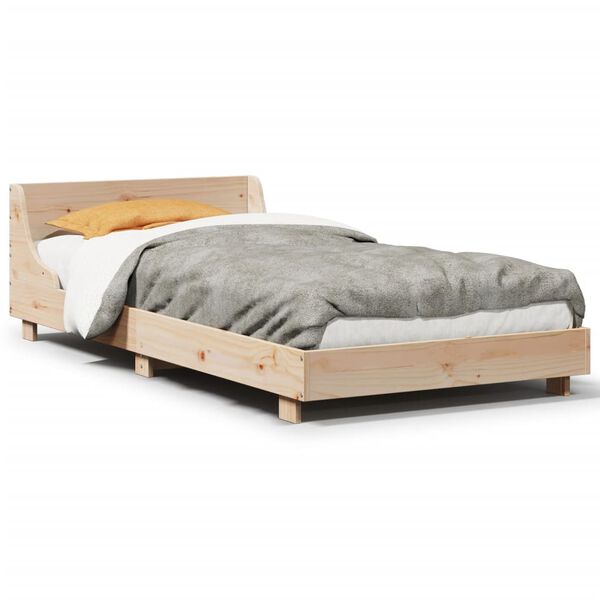 vidaXL Bed Frame without Mattress 100x200 cm Solid Wood Pine