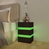 vidaXL LED Bedside Cabinet Black 45x35x67 cm Engineered Wood