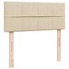 vidaXL Box Spring Bed with Mattress Cream 120x190 cm Fabric