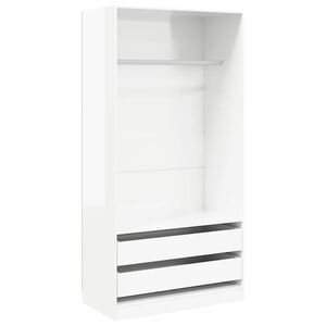 vidaXL Wardrobe | High gloss white | Engineered wood | Compact | Wardrobe