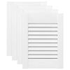 vidaXL Cabinet Doors Louvred Design 4 pcs White 39.5x29.5 cm