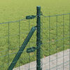 vidaXL Fence with Post Green 0.6 x 25 m Steel and PVC