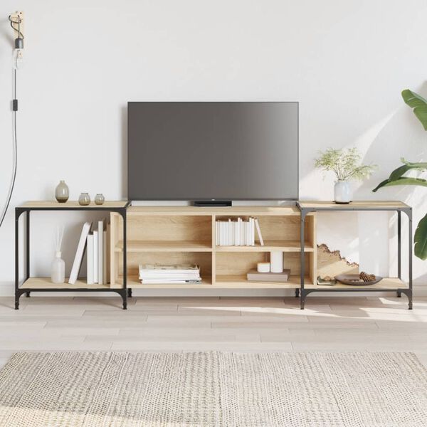 vidaXL TV Cabinet Sonoma Oak 203x37x50 cm Engineered Wood