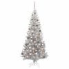 vidaXL Christmas Tree with 300 LEDs with Stand Silver 180 cm PET
