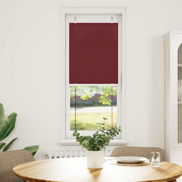 vidaXL Pleated Blind Bordeaux Red 50x100 cm Fabric Width 49.4 cm Polyester