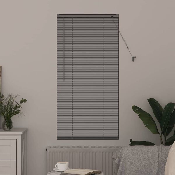 vidaXL Venetian Blinds Height Adjustable Silver 130 x 55 cm Aluminium