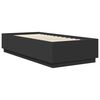 vidaXL Bed Frame with Headboard Black 70 x 190 cm Engineered Wood