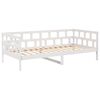 vidaXL Day Bed without Mattress White Solid Wood Pine 90x190 cm Single