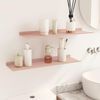 vidaXL Floating Shelf Wall-mounted 2 pcs Pink 60 x 18 x 2.5 cm Steel