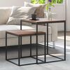 vidaXL Coffee Table Set 2 pcs Engineered Wood and Metal