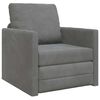 vidaXL Folding Sofa Bed Dark Grey 74 x 77 x 81 cm Velvet