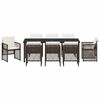 vidaXL Garden Dining Set 9 pcs Brown Poly Rattan