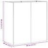vidaXL Planter White 80x40x80 cm Cold-rolled Steel