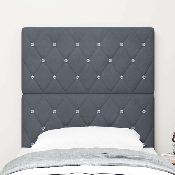 vidaXL Headboard with Headboard Dark Grey 80 cm Faux Leather