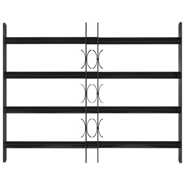 vidaXL Window Grille Black 75.5 x 60 cm Powder-Coated Steel