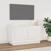 vidaXL TV Cabinet High Gloss White 80x35x45 cm Engineered Wood