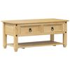 vidaXL Coffee Table with Drawers Corona 100x48x45 cm Solid Wood Pine