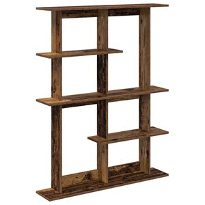 vidaXL Wall Shelf Old Wood 102 x 20 x 130 cm Engineered Wood