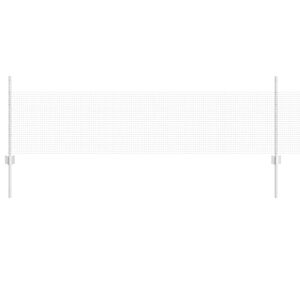 vidaXL Fence with Post Silver 0.5 x 50 m Steel