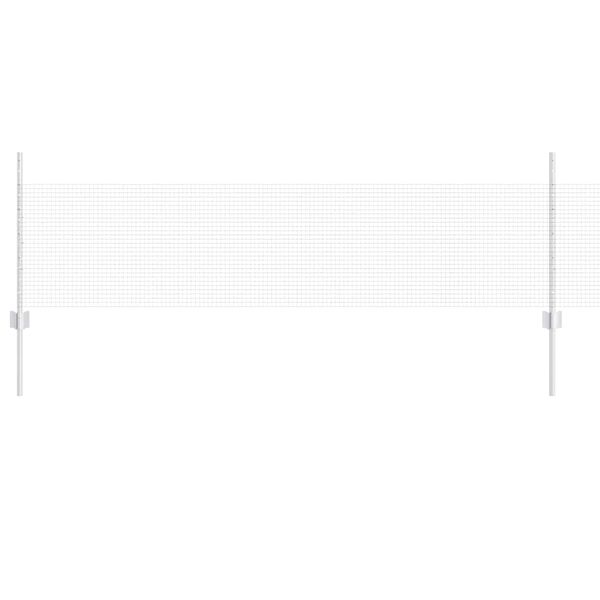 vidaXL Fence with Post Silver 0.5 x 50 m Steel