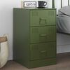 vidaXL Bedside Cabinet Olive Green 34.5x39x62 cm Steel